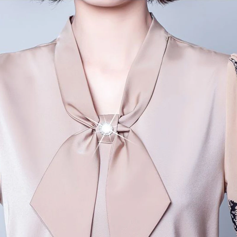 Spring Autumn Elegant Fashion Korean Shirt Women Solid Color Seven-quarter Sleeve Lady Blouse Tops Aesthetic Chic Female Clothes - Image 5